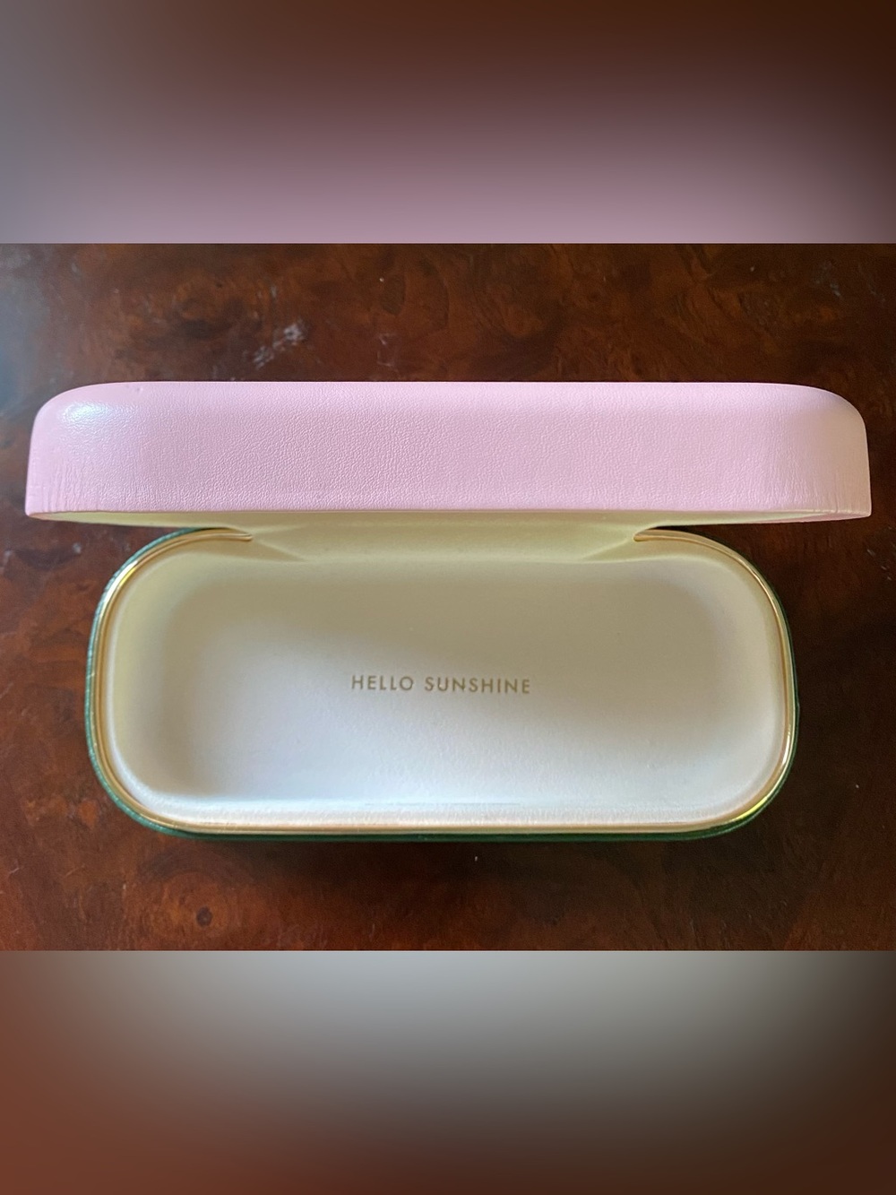 kate spade NY Glasses/Sunglasses Case,  Pink and Hunter Green - Picture 4 of 9